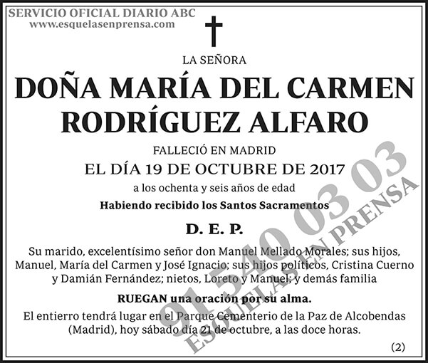 María del Carmen Rodríguez Alfaro